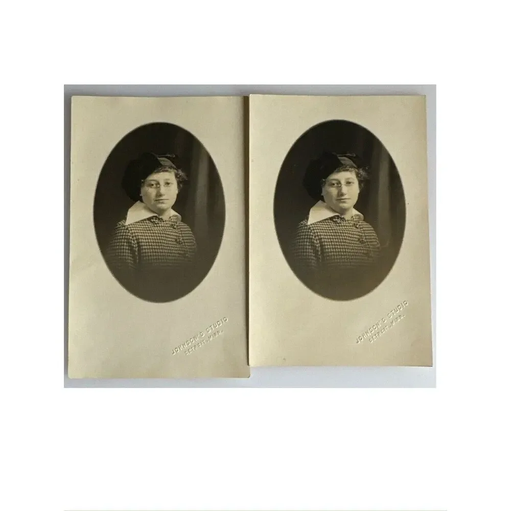 Antique RPPC Postcard Portrait Ephemera Young Woman Graduation Souvenir Cards